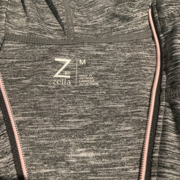 NWOT - Z by Zella Velocity Half-Zip Activewear Hoodie, Heather Gray - Picture 5 of 6